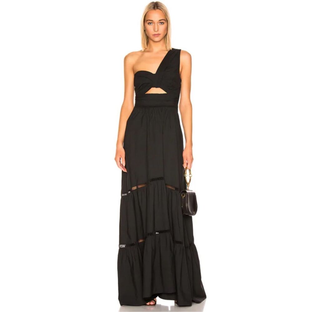 A.L.C. Black Cut-Out Maxi Dress